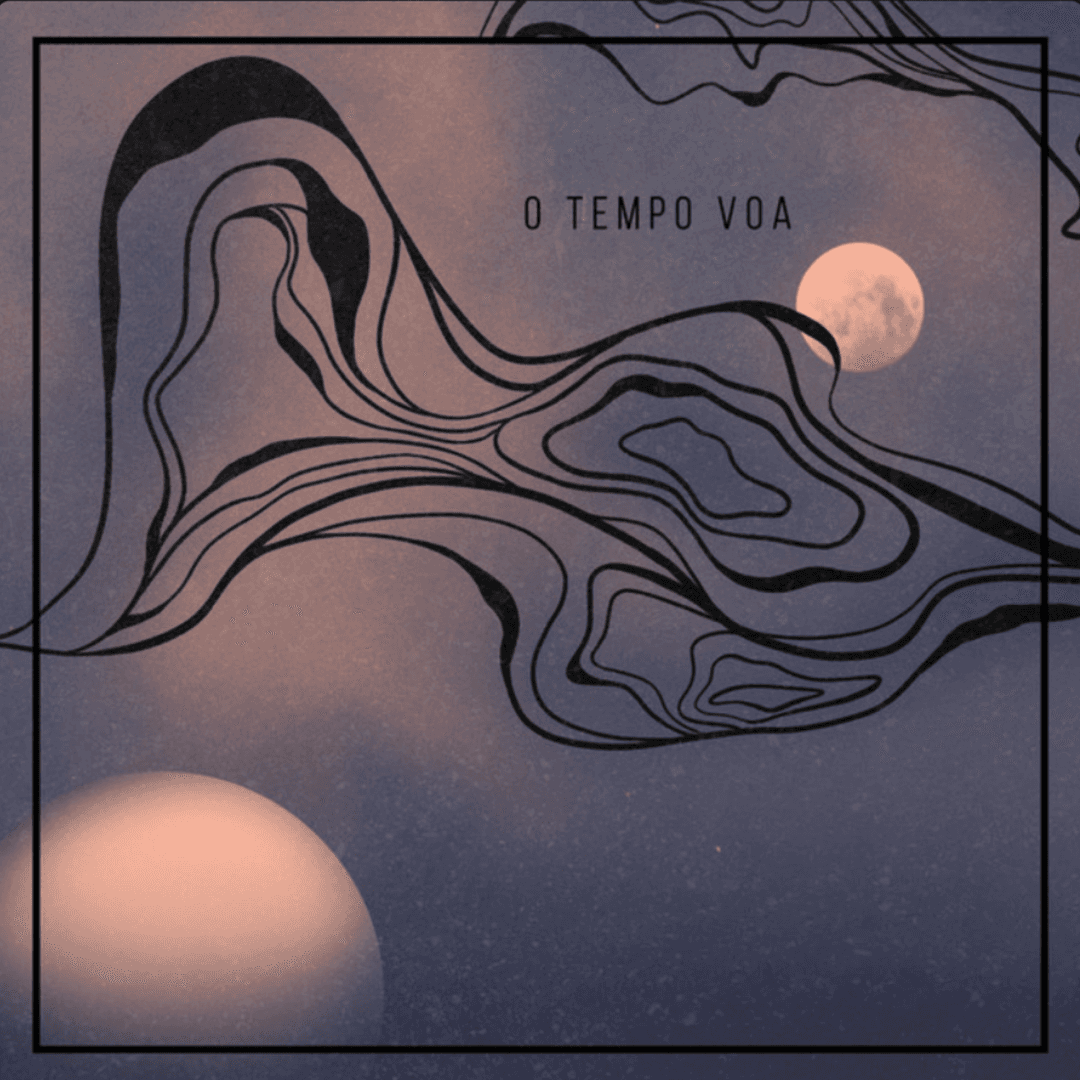 Capa de O Tempo Voa EP, por Chá de Pêssego